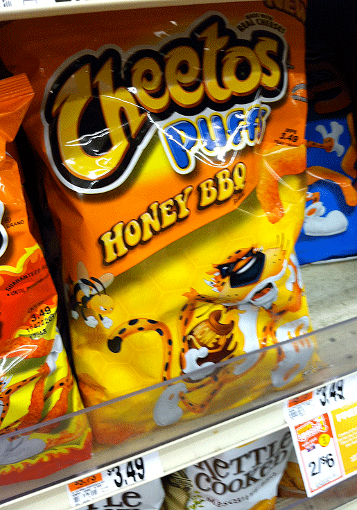 Cheetos Puffs Honey BBQ.