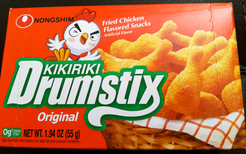 Kikiriki Drumstix Original Fried Chicken Flavored Snacks.