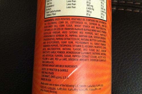 franks red hot buffalo sauce nutrition