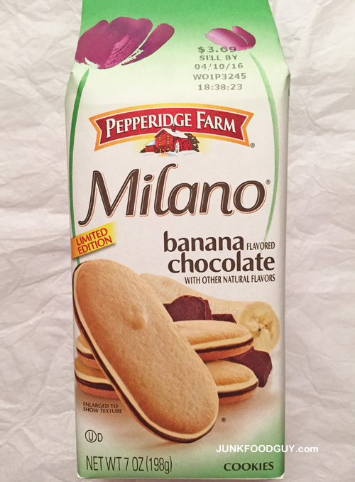 Limited Edition Pepperidge Farm Banana Chocolate Milano Cookies: The Money Shot