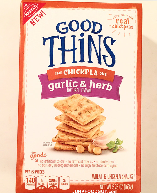 New Nabisco Garlic & Herb Chickpea Good Thins: The Money Shot