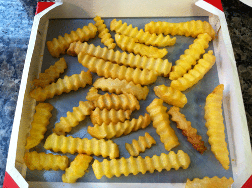microwave french fries in a box
